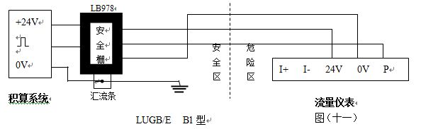 氯甲烷流量計本安防爆型接線(xiàn)圖